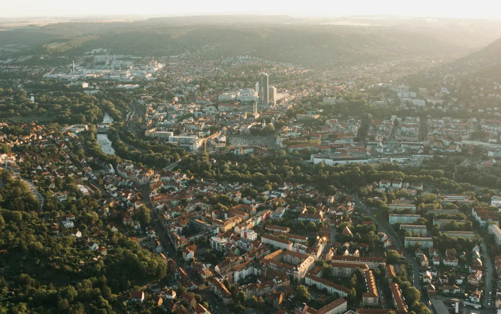 Jena und das Saaletal von oben