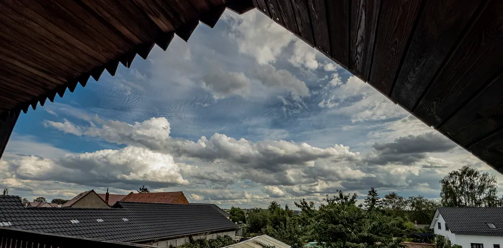 Blick vom Balkon über Lützeroda