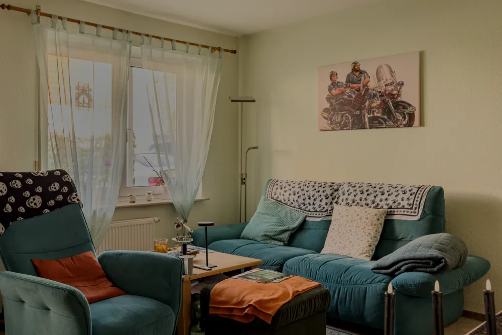 Wohnzimmer einer Wohnung in Jena